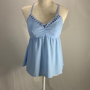 Candies Babydoll Light Blue Cutout Detail Cami Tank Top Size Medium
